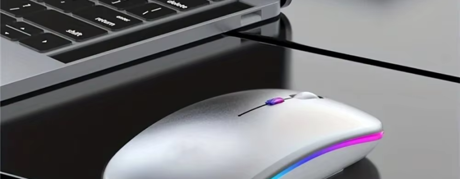 ماوس ألعاب لاسلكي بإضاءة RGB وتصميم مريح قابل للشحن