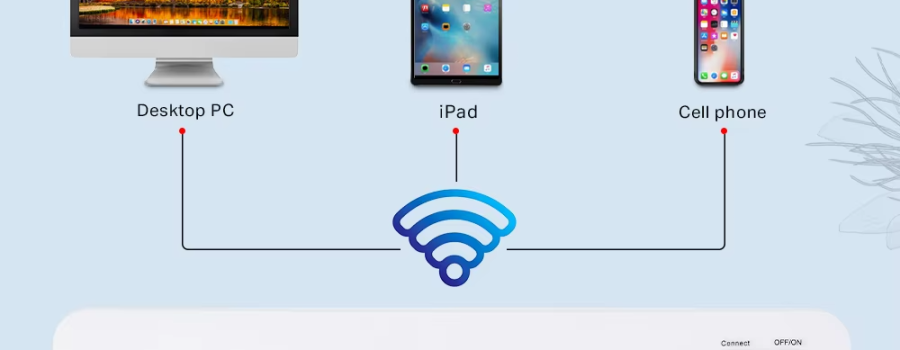 لوحة مفاتيح بلوتوث صغيرة مع ماوس متوافقة مع iPad وAndroid